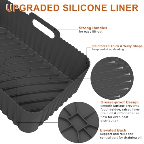 Air Fryer Liners - Silicone 2 Pack