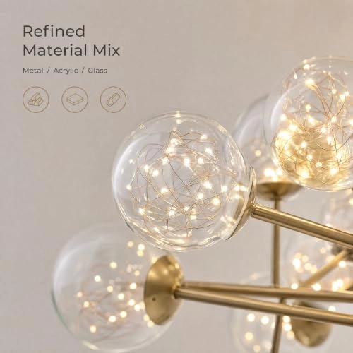 Sputnik Chandelier - 12-Light 72W
