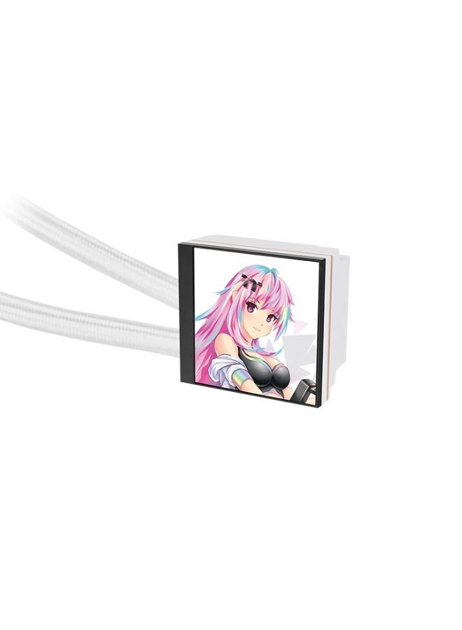 MAGFloe 360 Ultra ARGB Sync - 3.95" 480x480 LCD Display Snow (White) Edition