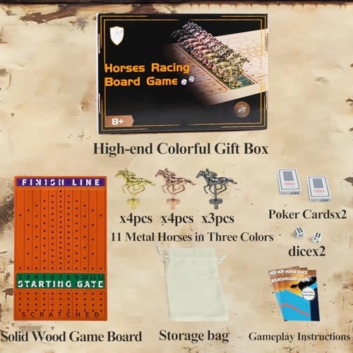 Horse Racing Board Game - Solid Wood Luxury Edition
