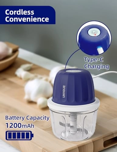 Mini Electric Chopper - 250 Milliliters Rechargeable