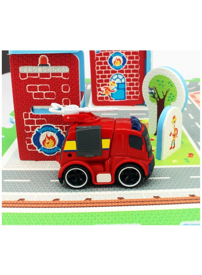Fire Station Adventure Puzzle Mat - Fire Engine Multicolor