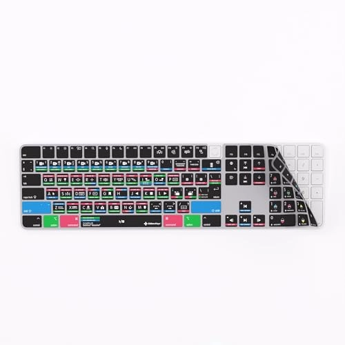 Editors Keys Keyboard Cover for Davinci Resolve - Apple Magic Numeric Keyboard Compatible Washable