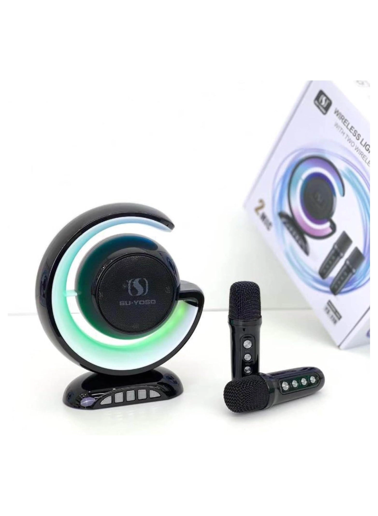 Portable Bluetooth Speaker - Two Wireless Microphones