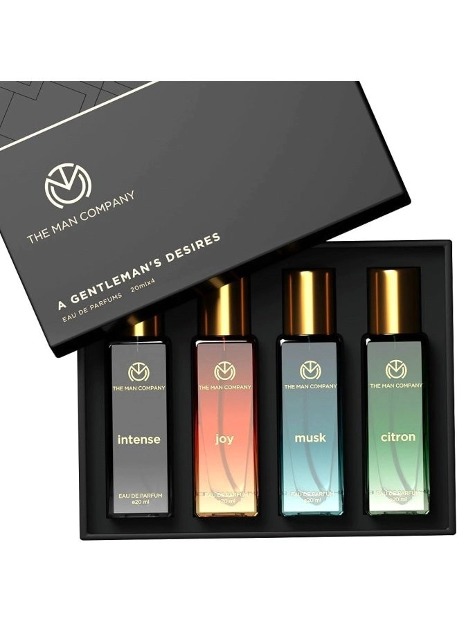 The Man Company Citron - 20ml + Intense - 20ml + Musk - 20ml + Joy - 20ml