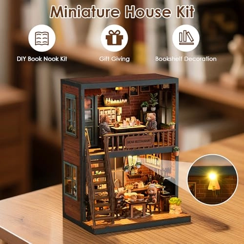 Book Nook Kit - Insertable Dust Protection Plate Miniature Dollhouses