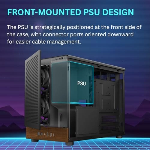 ATHENA M4M WOOD - tempered glass side panel microATX miniITX