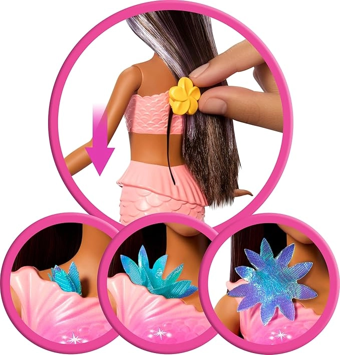 Barbie Flower Magic Mermaid - 37 cm Brunette Ages 3+