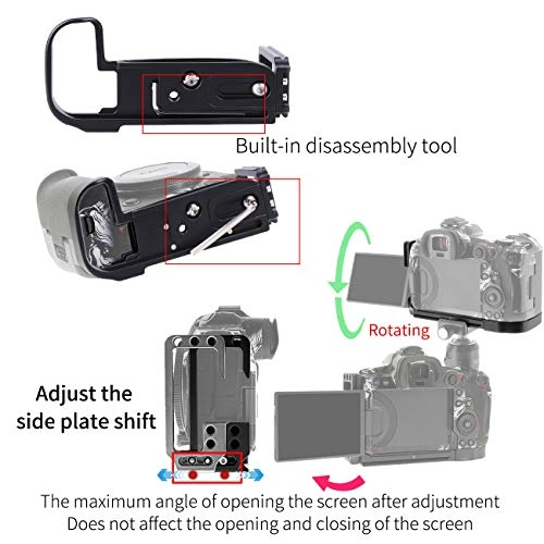 L Plate Bracket - Canon EOS R5 R6 R5C Extendable Vertical Quick Release