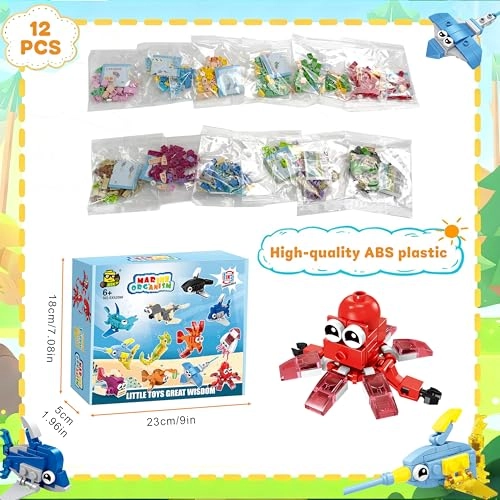 Mini Building Blocks Animals - 12 pcs