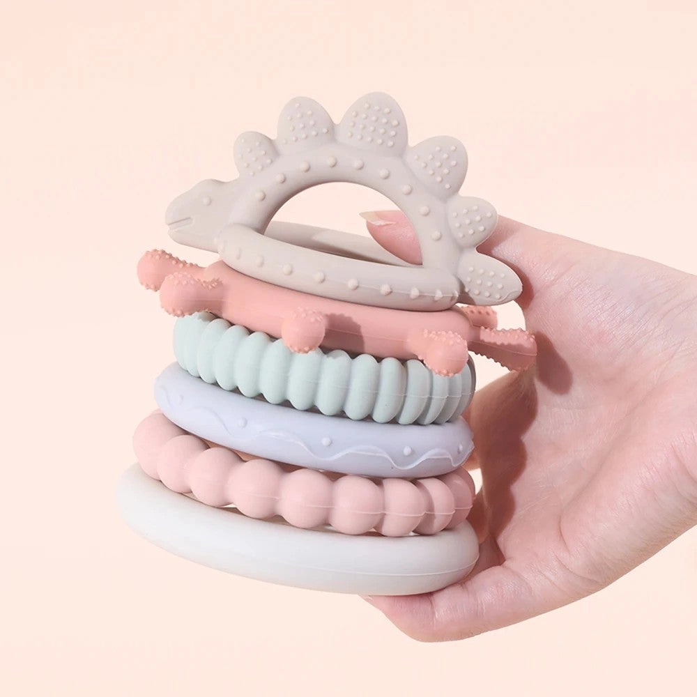 Colorful Rainbow Stacking Toys - Silicone
