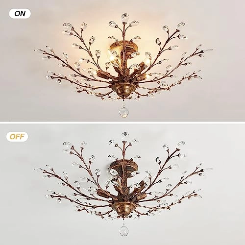 5-Lights Crystal Chandelier - Dimmable