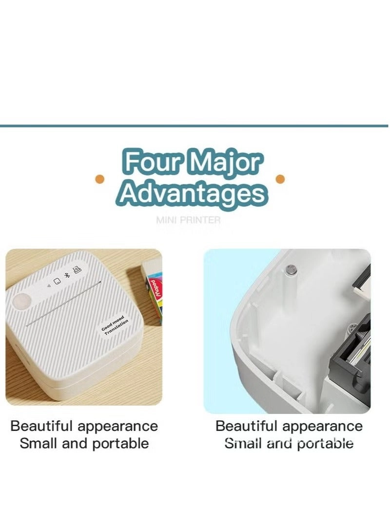 Mini Pocket Bluetooth Thermal Printer - Ink-Free Thermal Printing