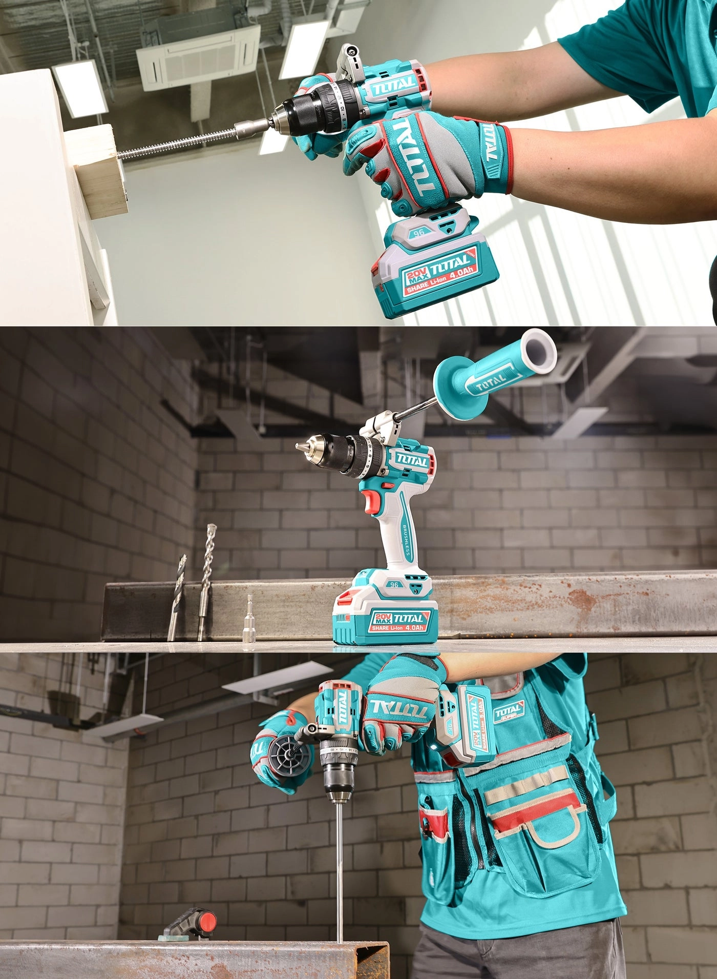 Brushless Cordless Impact Drill - 2x4.0Ah
