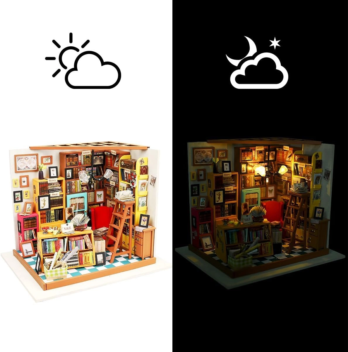 DIY Miniature Dollhouse Kit - Halloween/Christmas 1:20