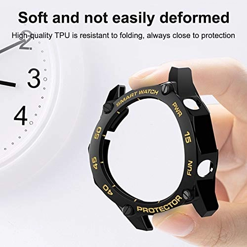 Full Body Case for Huawei Watch GT2 46mm - Waterproof Dust-proof Black+Grey Red TPU