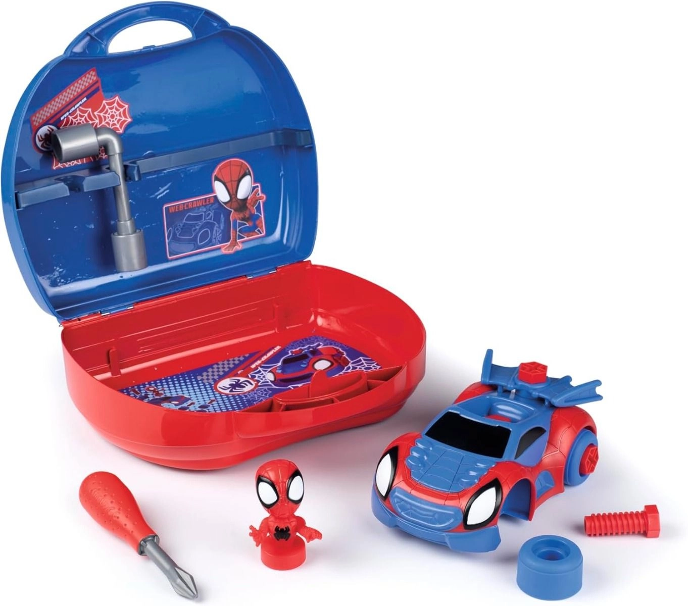 Smoby Spidey Customize Tool Box - 15 pcs DIY (sim-7600360910)