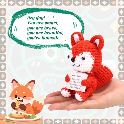 Positive Crochet Fox - 13 cm