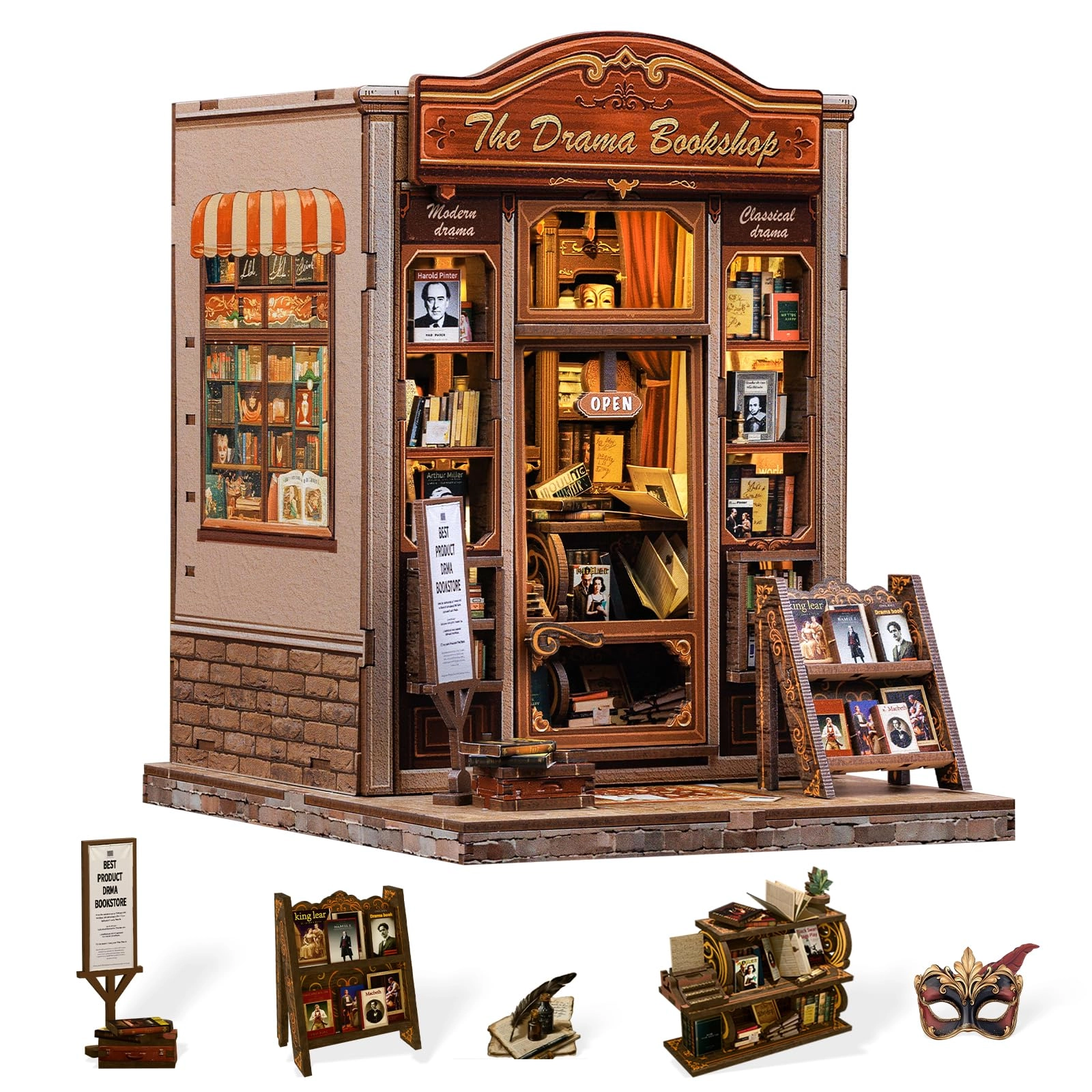 Cutefun Book Nook Kit - The Drama Bookshop