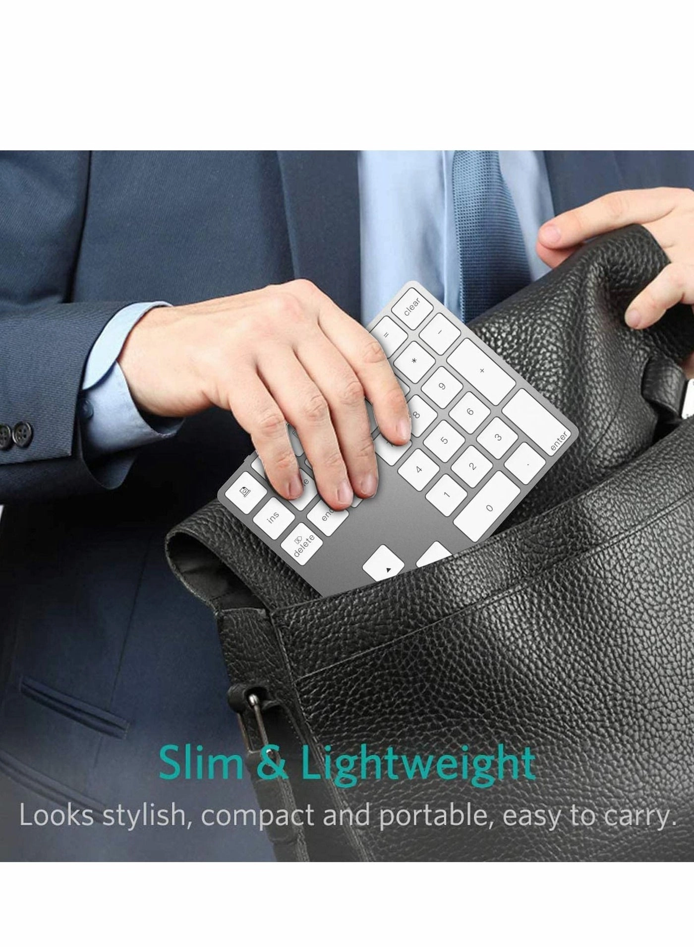 Bluetooth Number Pad - 34-Keys Rechargeable Bluetooth 3.0