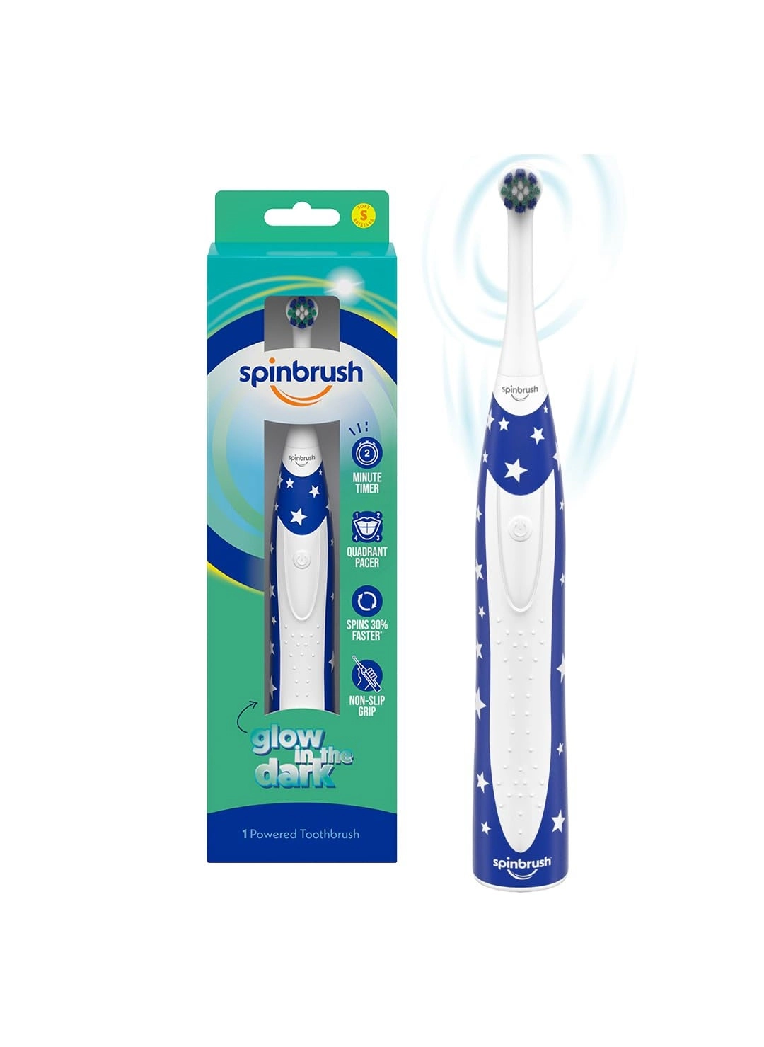 Kids Electric Toothbrush - Glow in The Dark Battery-Powered