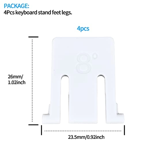 Keyboard Support Feet Legs Replacement Kit - 4pcs White
