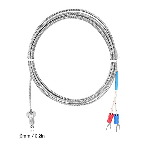 M6 Screw Fine Thread Type K Thermocouple - 0-400℃ 5M