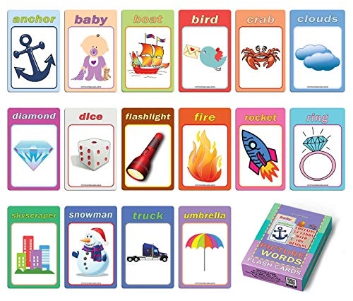 Picture Words Flash Cards - Preschool 54 pieces