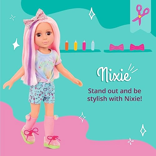 Nixie Doll - 14 inch Colored Outfit Hair Accessories Ages 3+