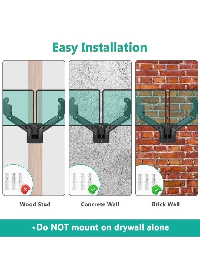 Dual Monitor Wall Mount - 2 arms 27 inch 100x100mm