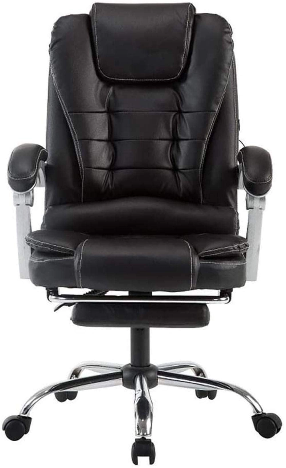 Desk Chair - PU Leather Brown High Back