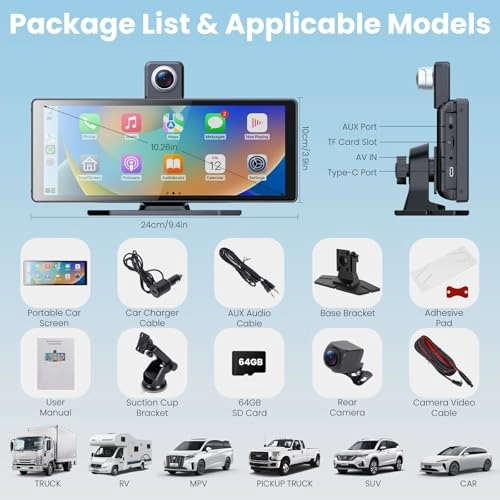 Portable Carplay Screen - 4K