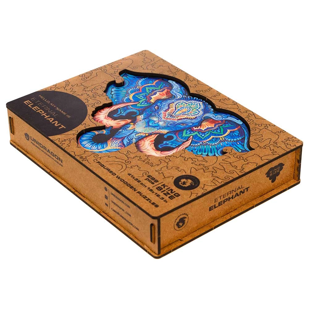 Eternal Elephant Wooden Puzzle (4107390-ELEPHANT_KS) - 299 pcs