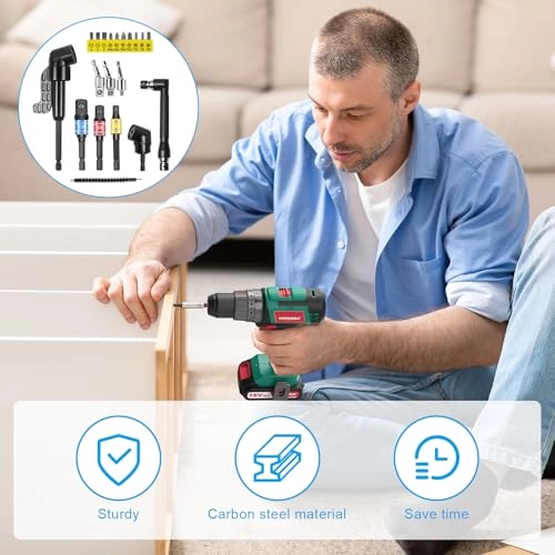 Corner Screwdriver Adapter Set - 20 Pieces 105 Degree 1/4 Inch