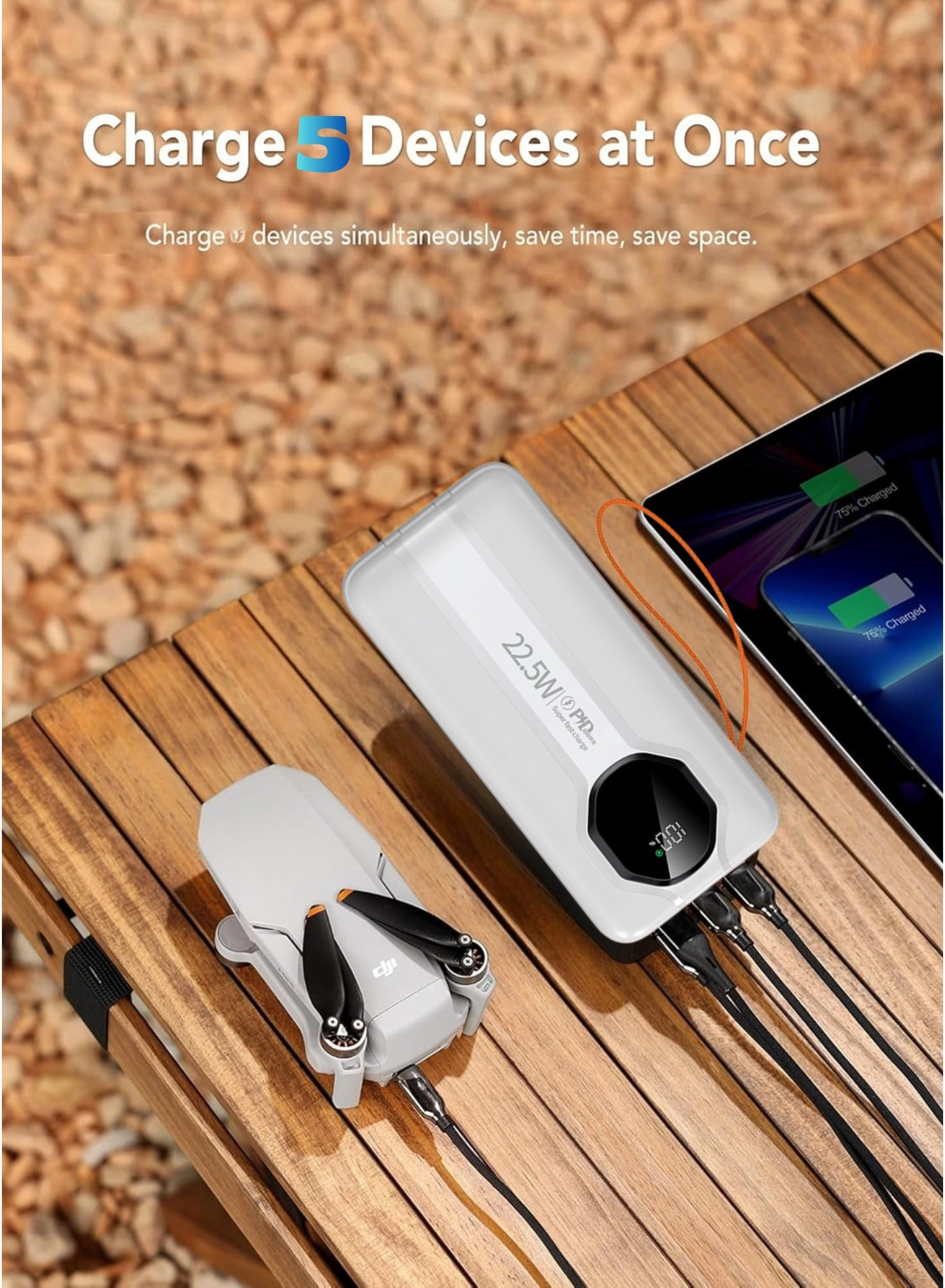 N60 - 50000mAh 22.5W Fast charging 4 USB-A 2 PD