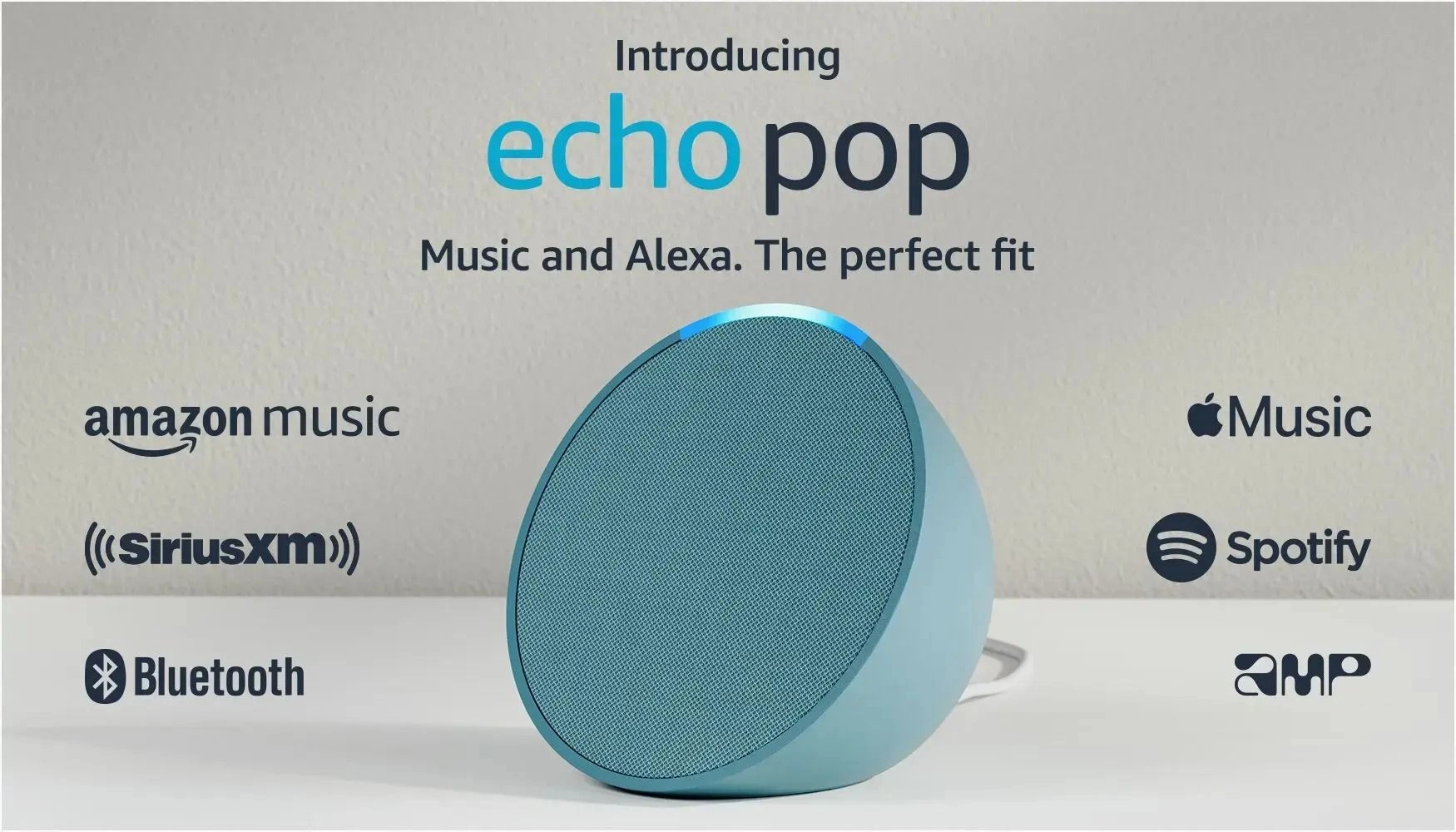 Echo Pop 1st Gen - Full Sound Wi-Fi & Bluetooth Midnight Teal