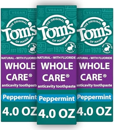 Tom's of Whole Care Fluoride Peppermint Toothpaste 4 oz Pack