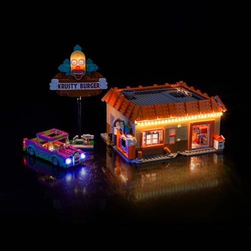 LED Light Set - Compatible with 10352 The Simpsons Krusty Burger Battery Powered