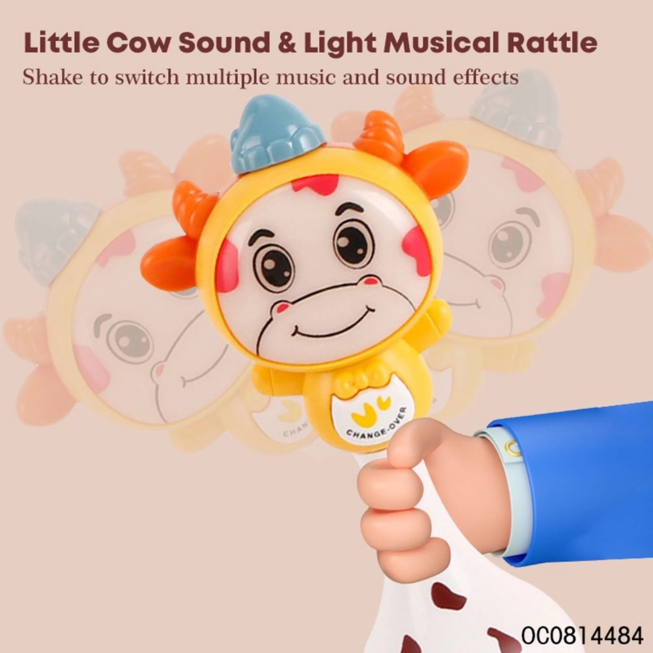 Baby Musical Rattle Toy - Suitable for 12 months and above Cute Cow