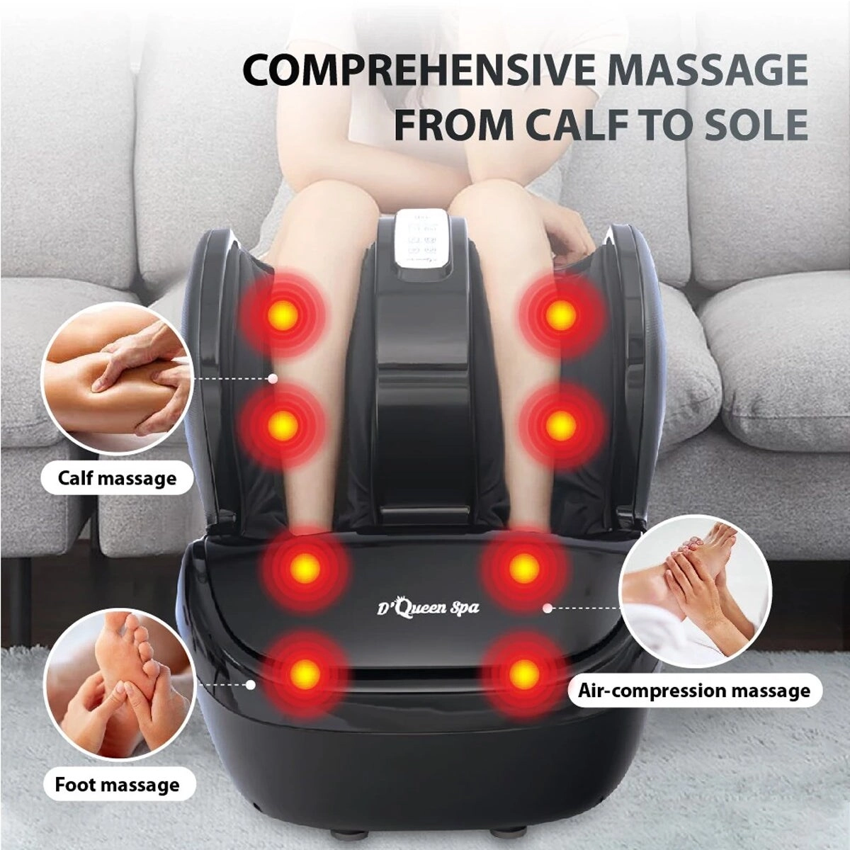D-medi Feet Foot Massager - High-frequency Tapping Temperature Control