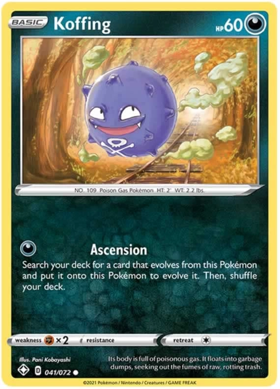 Pokémon Pokemon Koffing 041/072 - English + Toploader