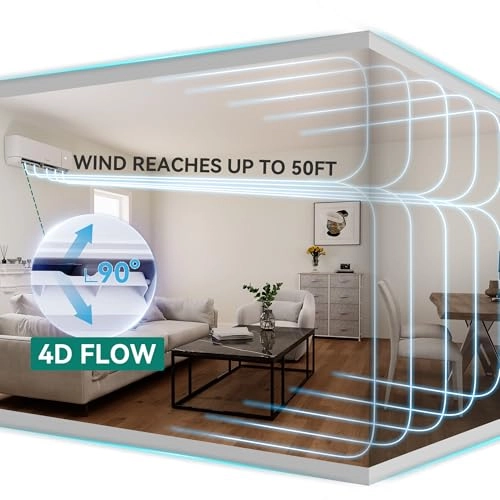 Mini Split Air Conditioner Heat Pump System - WiFi 1600W