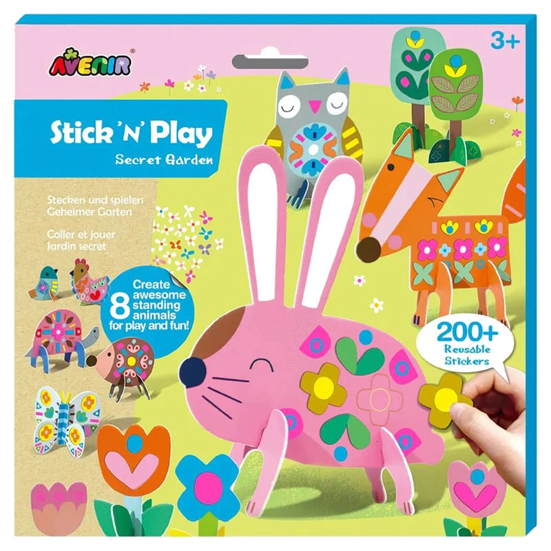 Avenir Secret Garden Activity Sticker Book Reusable 200 pcs