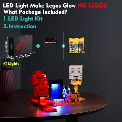 LEGO The Nether Portal Ambush Light Kit (21255) - Lights Only