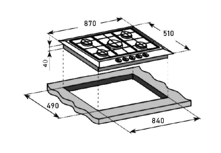 PIAGO HBG9005032 Gas hob