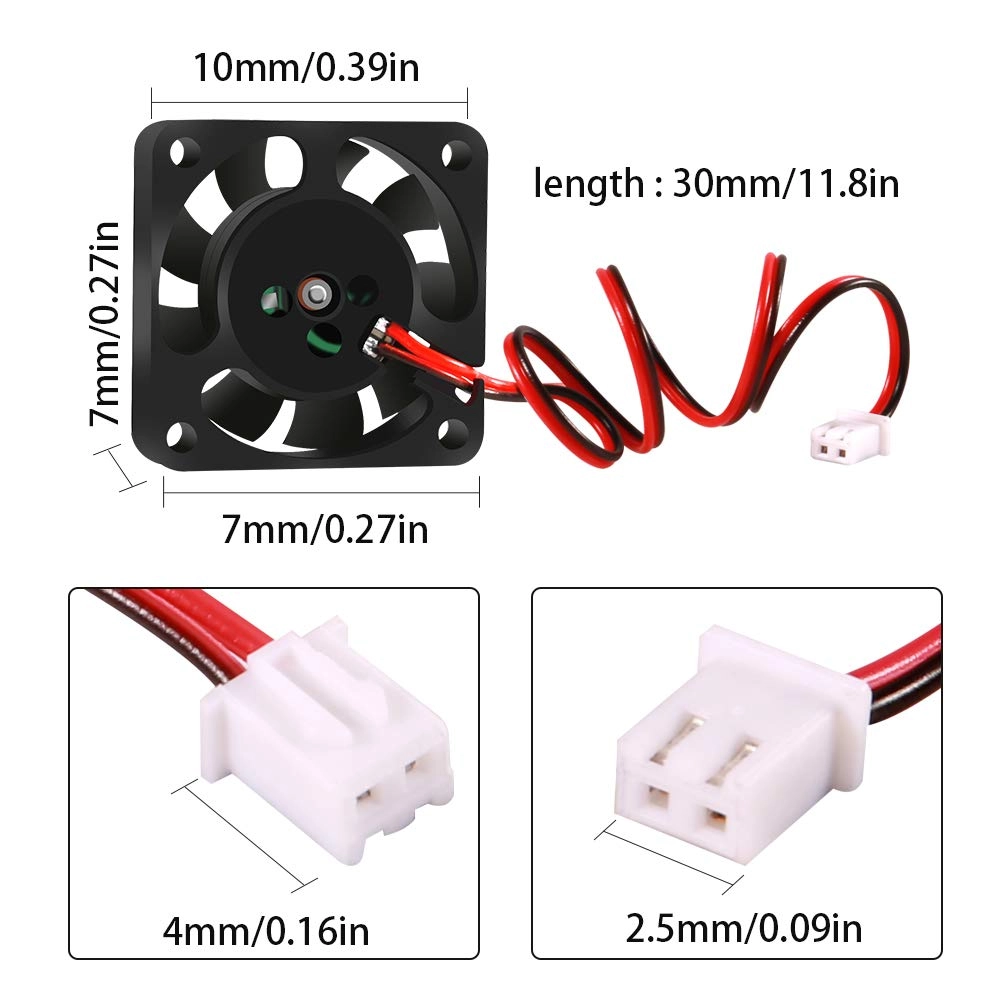 3D Printer Brushless Cooling Fan - 4PCS 40x40x10mm