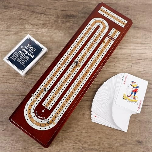Cribbage Board - Solid Wooden 3 Track Set