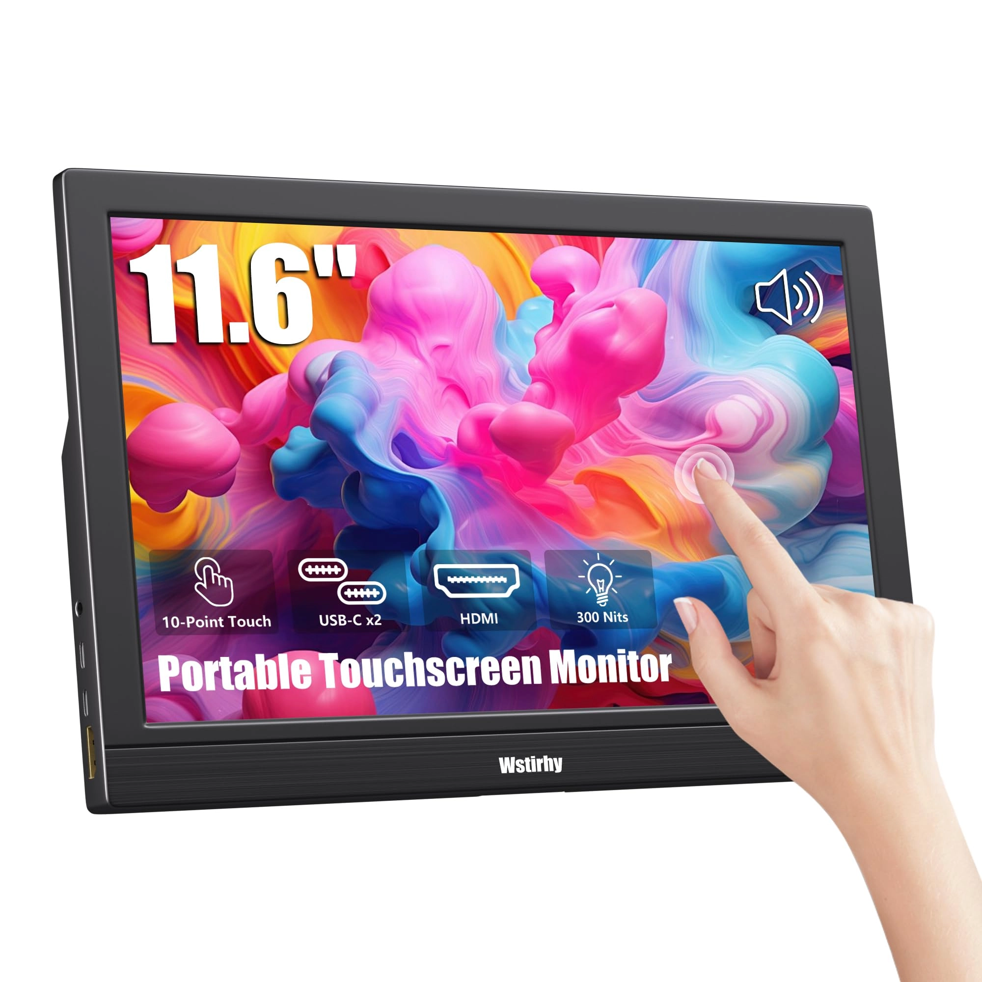 Wstirhy Touch Screen Portable Monitor - 1366x768 11.6"