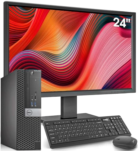 (Renewed) OptiPlex 3040 - 16GB 512GB i7-6700 + 24 inch FHD Monitor - 1920x1080