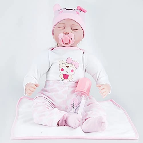 Reborn Baby Doll - 55cm Soft Silicone Limbs Cloth Body